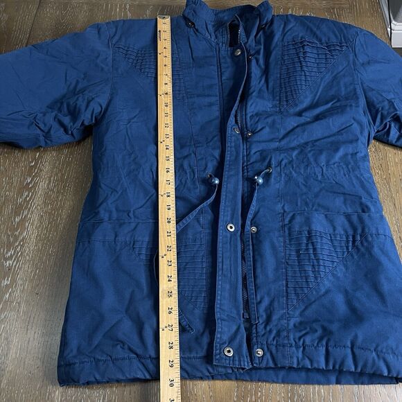 Vintage Mariel Winter Jacket Womens Small Full Zip Cinch Waist Outdoor Blue - Picture 9 of 10